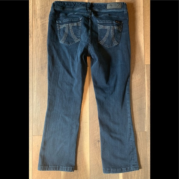 Seven7  Dark Wash Slim Boot Cut Jeans Sz 10 - Picture 2 of 10